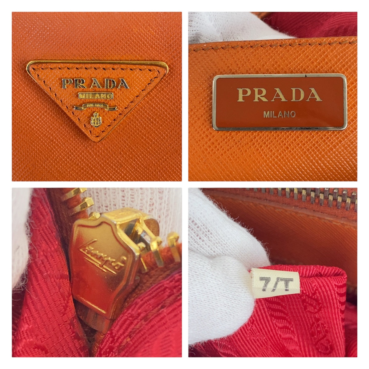 Prada Saffiano Leather Triangle Logo Tote