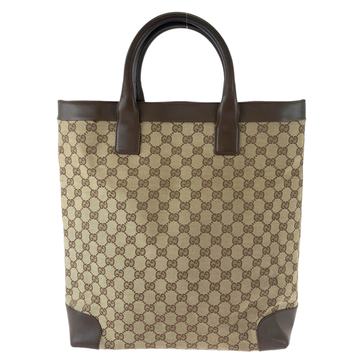 Gucci GG Canvas Tote Bag Brown Beige