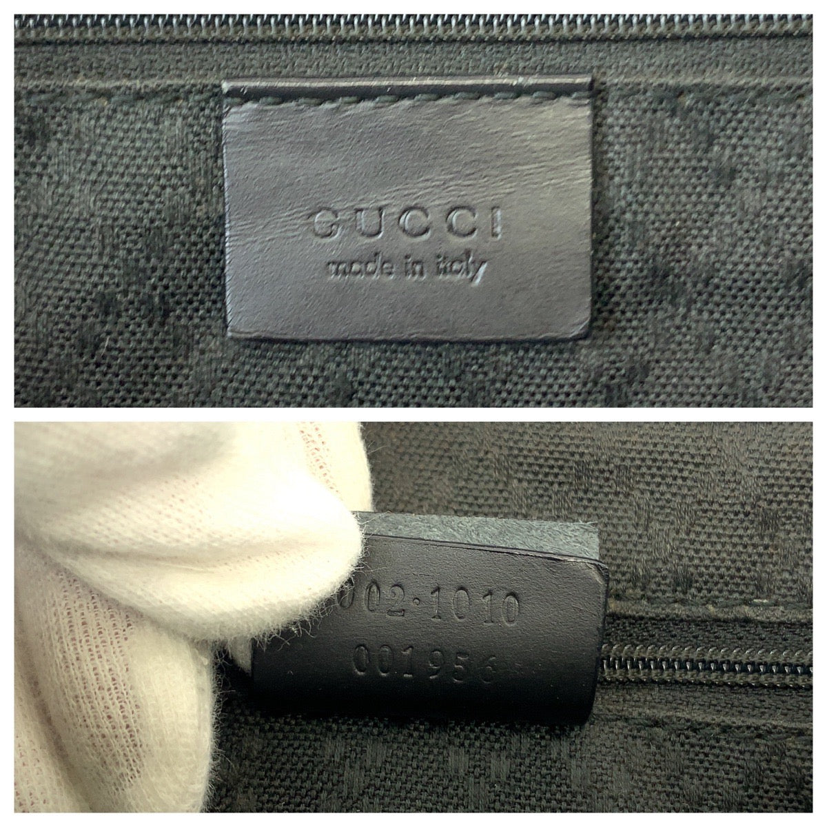 Gucci Bamboo Nylon Tote Bag 0021010 in Very Good Condition