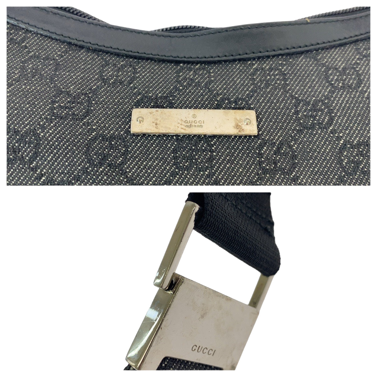 Gucci GG Canvas Shoulder Bag Black