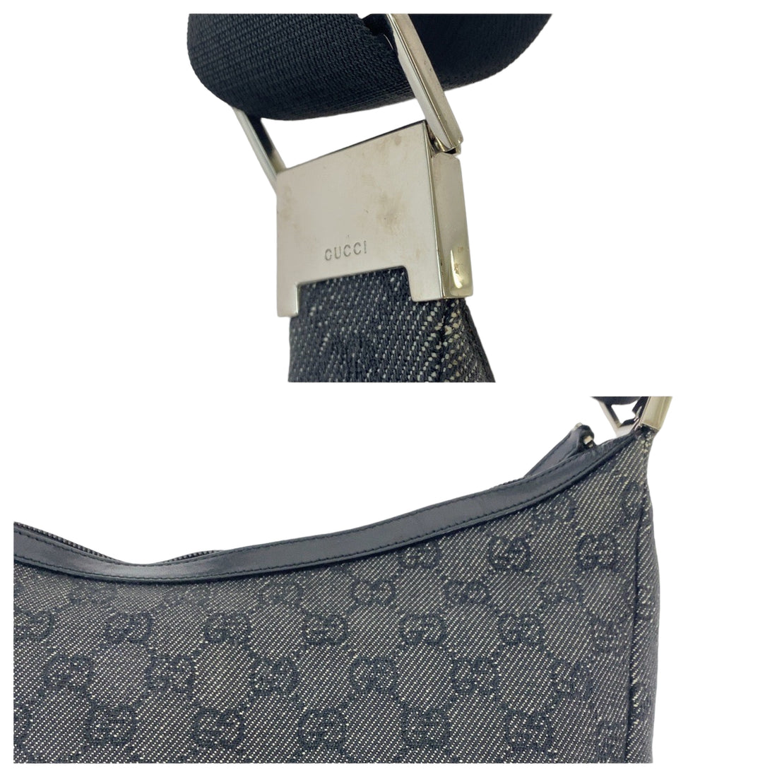 Gucci GG Canvas Shoulder Bag Black