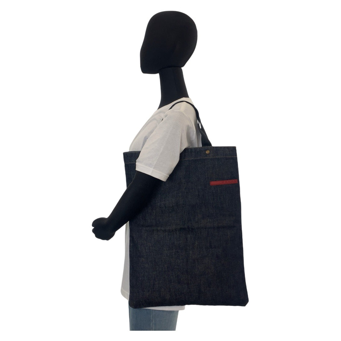 Prada Sports Cotton Denim Tote Bag