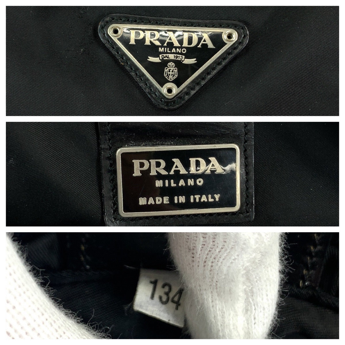 Prada Nylon Tessuto Triangle Logo Tote Bag in Very Good Condition