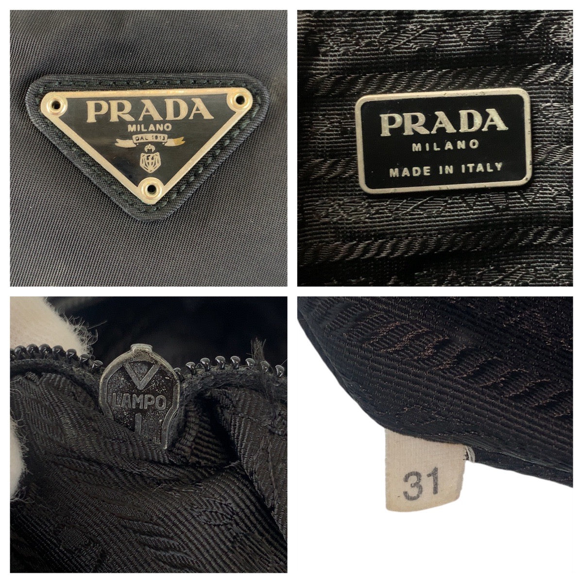 Prada Nylon Tessuto Logo Tote Bag