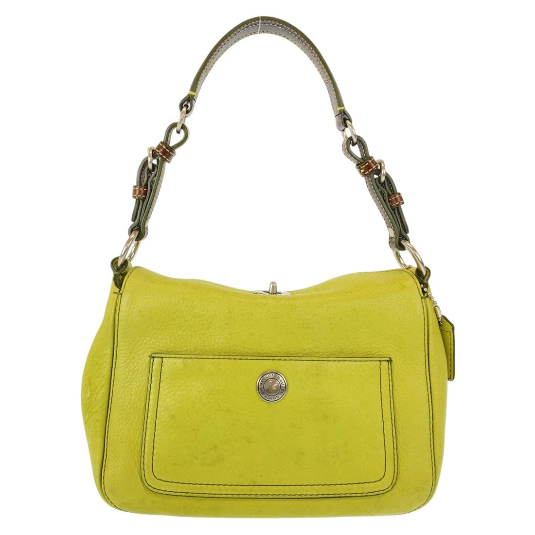 Coach Yellow Leather Shoulder Bag