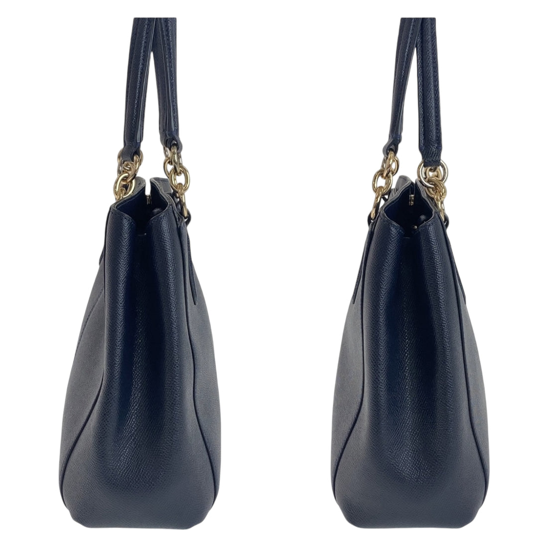 Coach Navy Gold PVC 2way Shoulder Bag B57847