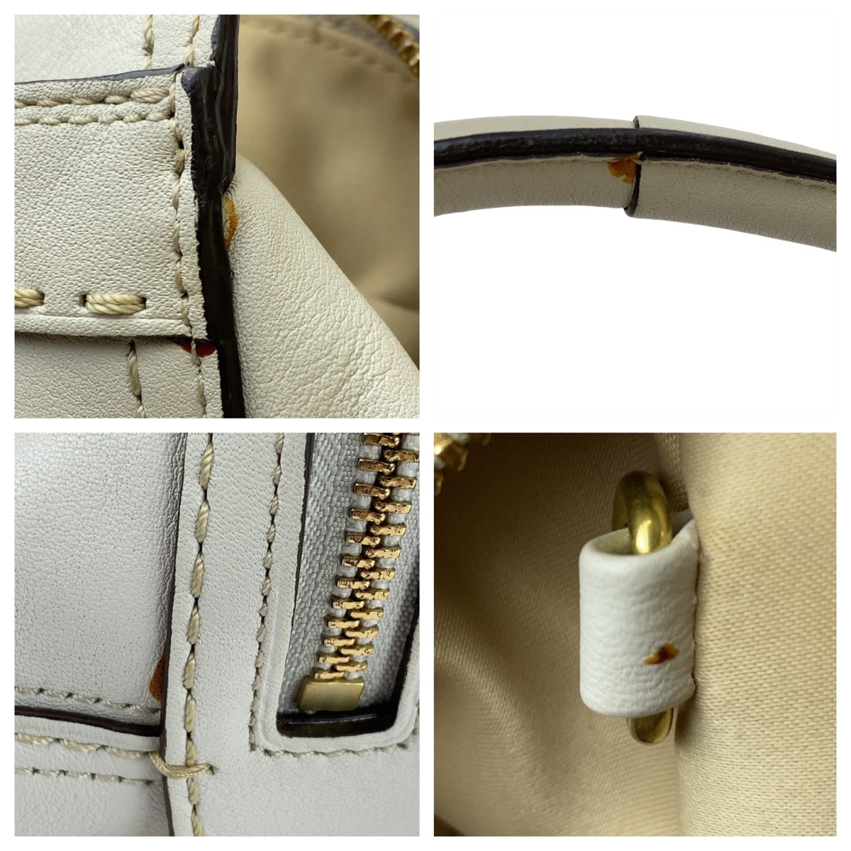 Coach White Leather Tote Bag for Women in Very Good Condition