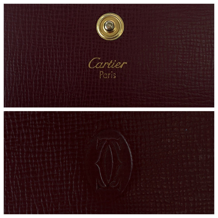 Cartier Must Line Leather Compact Wallet in Very Good Condition