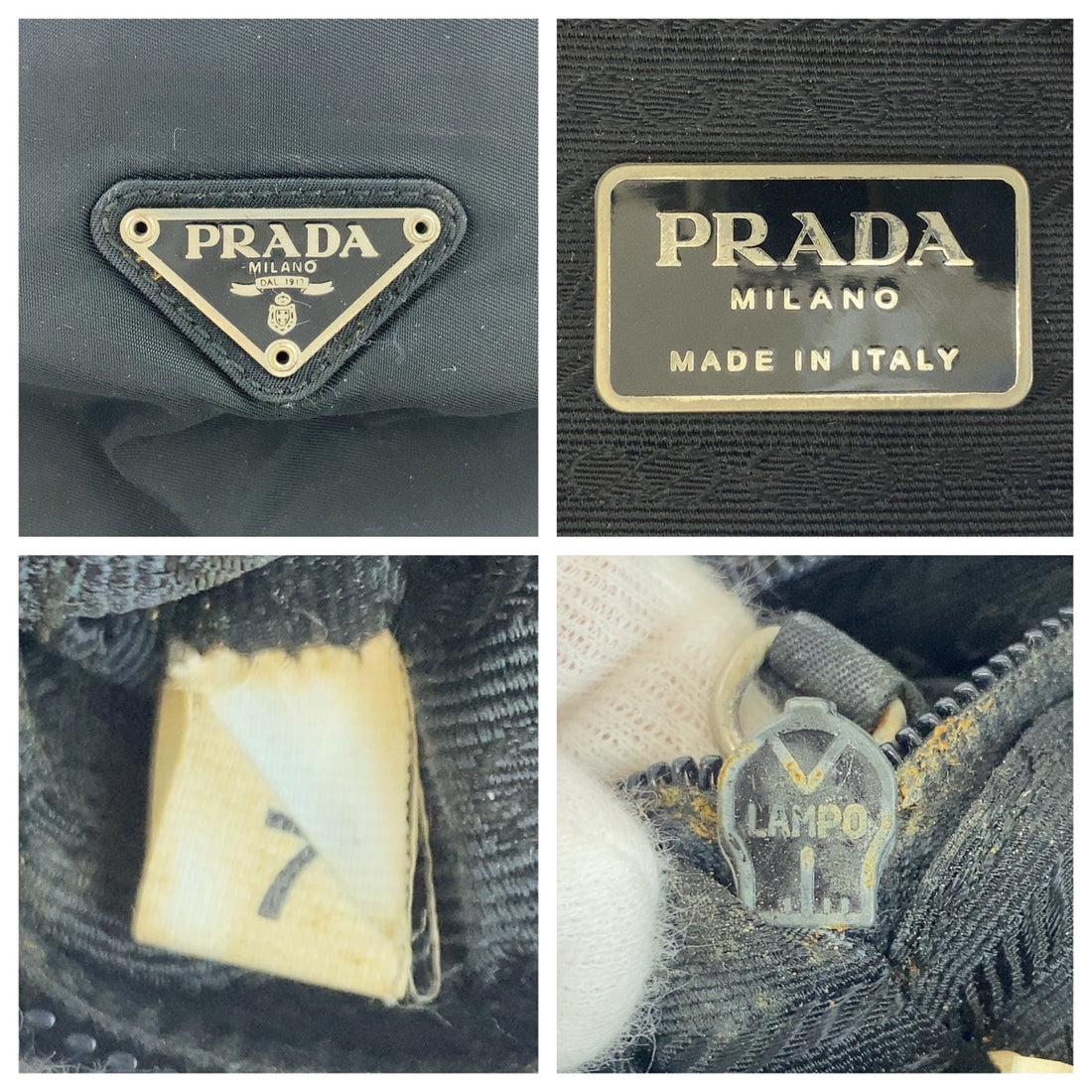 Prada Nylon Tessuto Logo Tote Bag