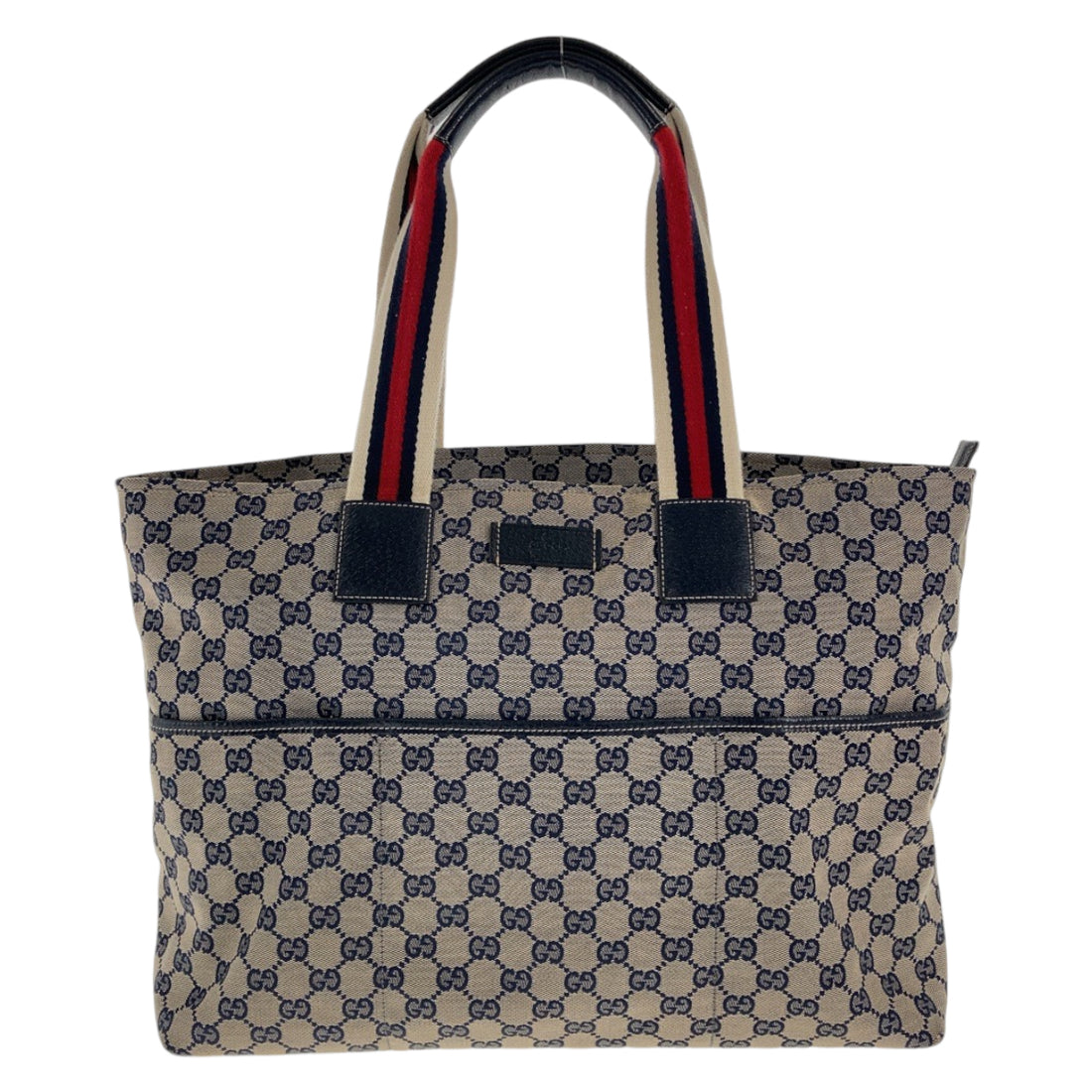 Gucci GG Canvas Leather Tote Bag