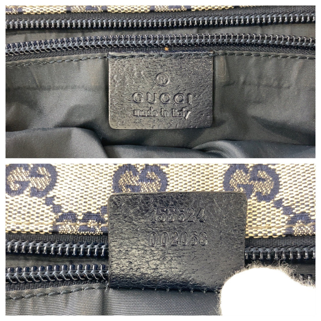 Gucci GG Canvas Leather Tote Bag