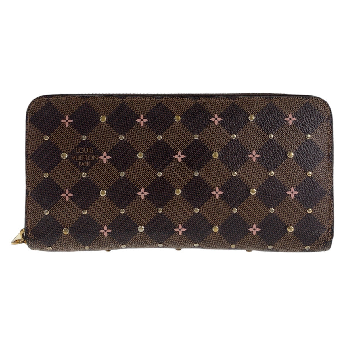 Louis Vuitton Damier Zippy Wallet Brown PVC N60473 in Good Condition