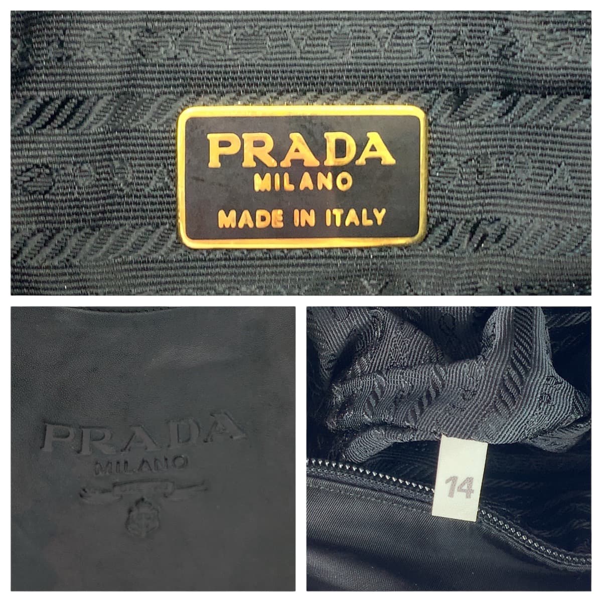 Prada Leather Tote Shoulder Bag B4328