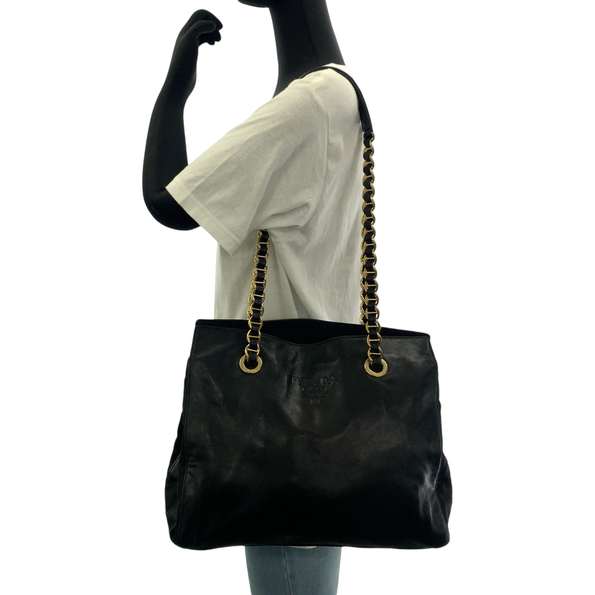 Prada Leather Tote Shoulder Bag B4328