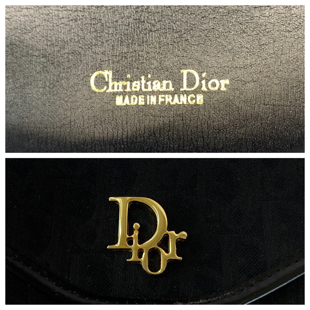 Dior Vintage Trotter Canvas Chain Shoulder Bag