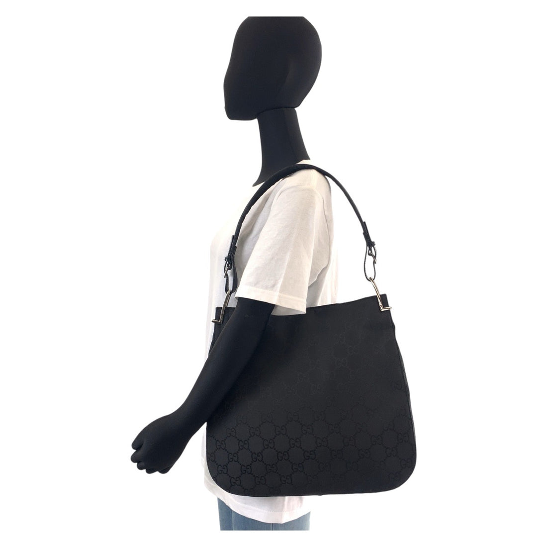 Gucci GG Canvas Shoulder Bag Black