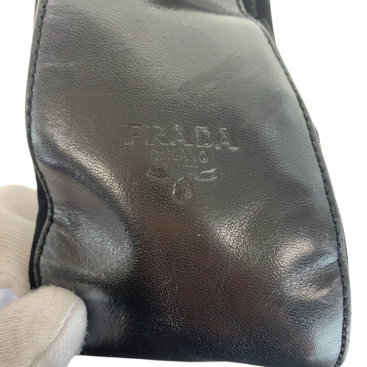 Prada Nylon Leather Tessuto Shoulder Bag