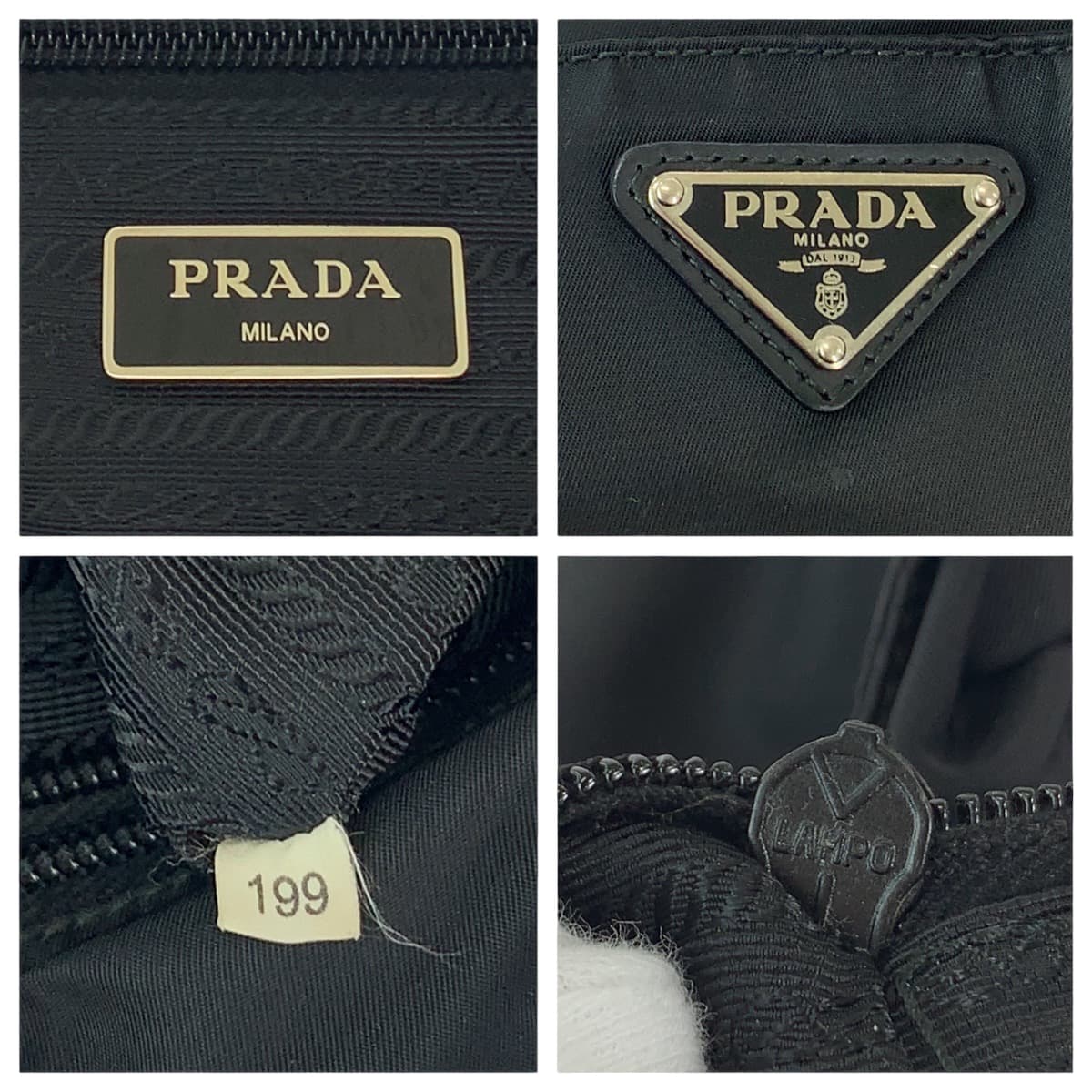 Prada Nylon Tessuto Logo Tote Bag