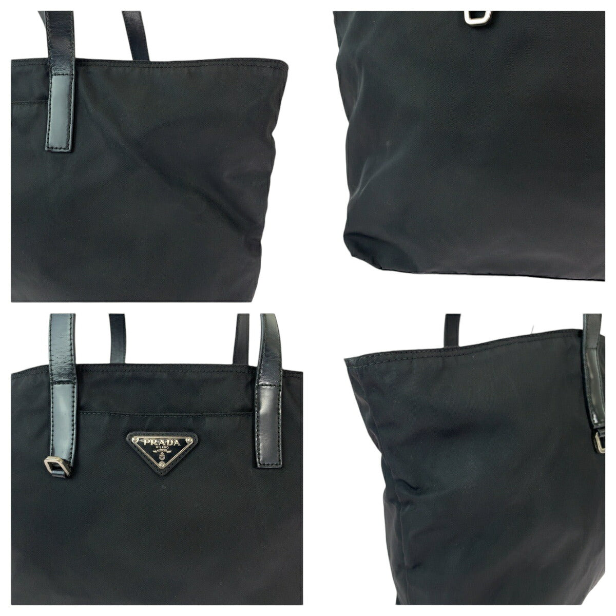 Prada Nylon Tessuto Logo Tote Bag