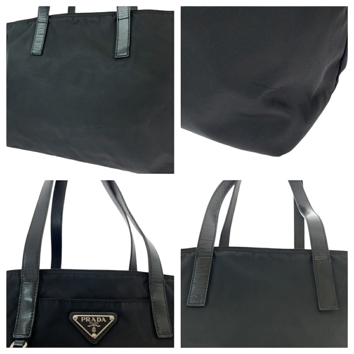 Prada Nylon Tessuto Logo Tote Bag