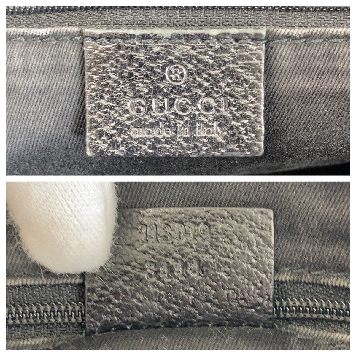 Gucci GG Canvas Leather Tote Bag