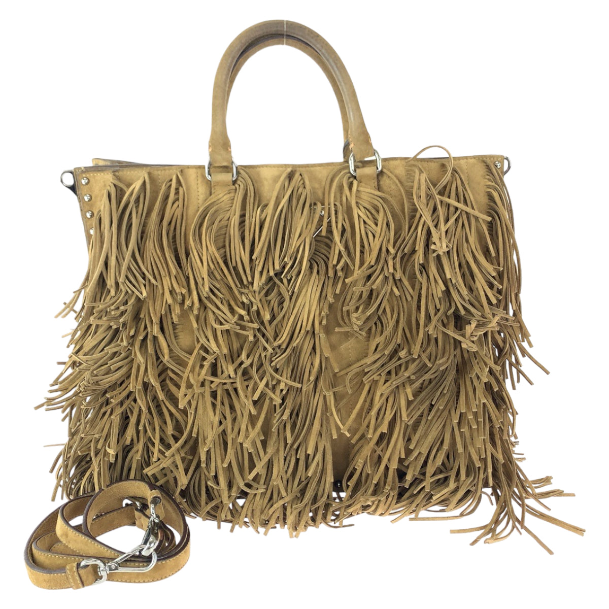 Prada Suede Fringe Tote Bag in Very Good Condition