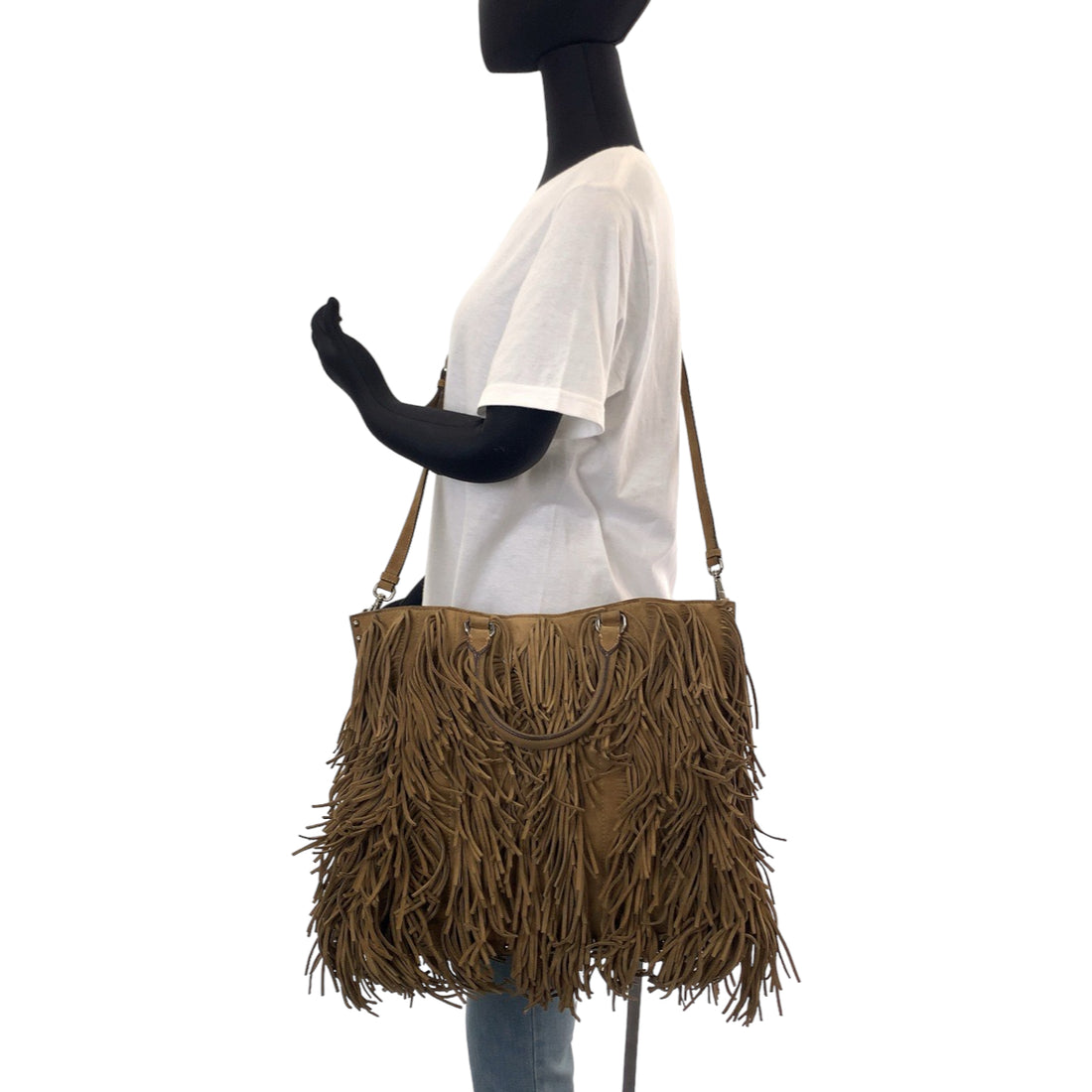 Prada Suede Fringe Tote Bag