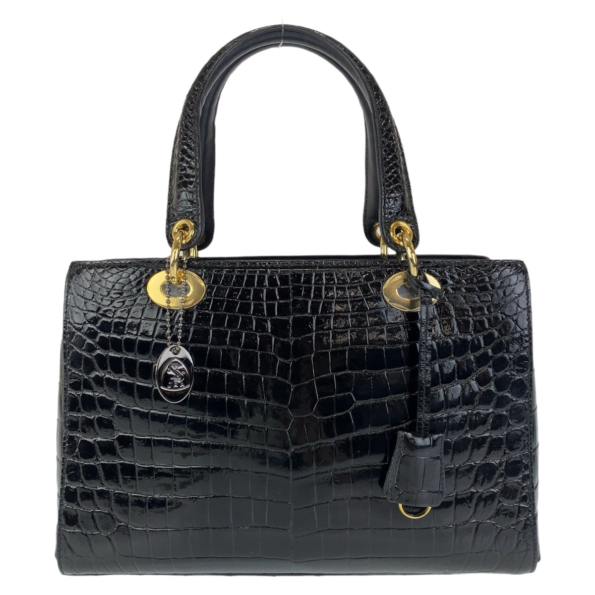 Sanpo Black Crocodile Handbag Tote in Great Condition