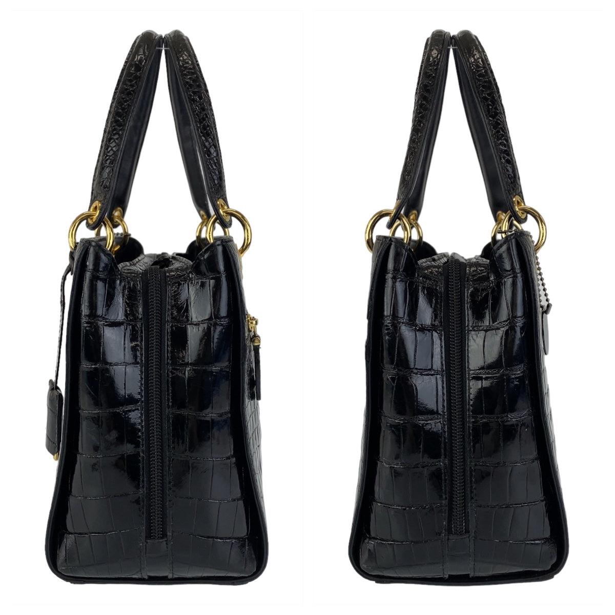 Sanpo Black Crocodile Handbag Tote in Great Condition