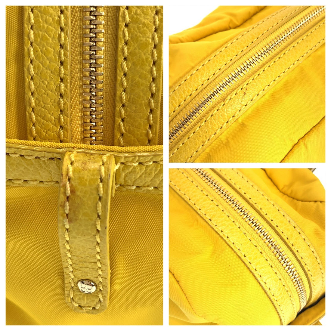 Kate Spade Nylon Shoulder Bag Yellow Gold Hardware