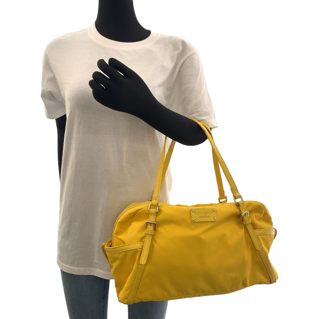 Kate Spade Nylon Shoulder Bag Yellow Gold Hardware