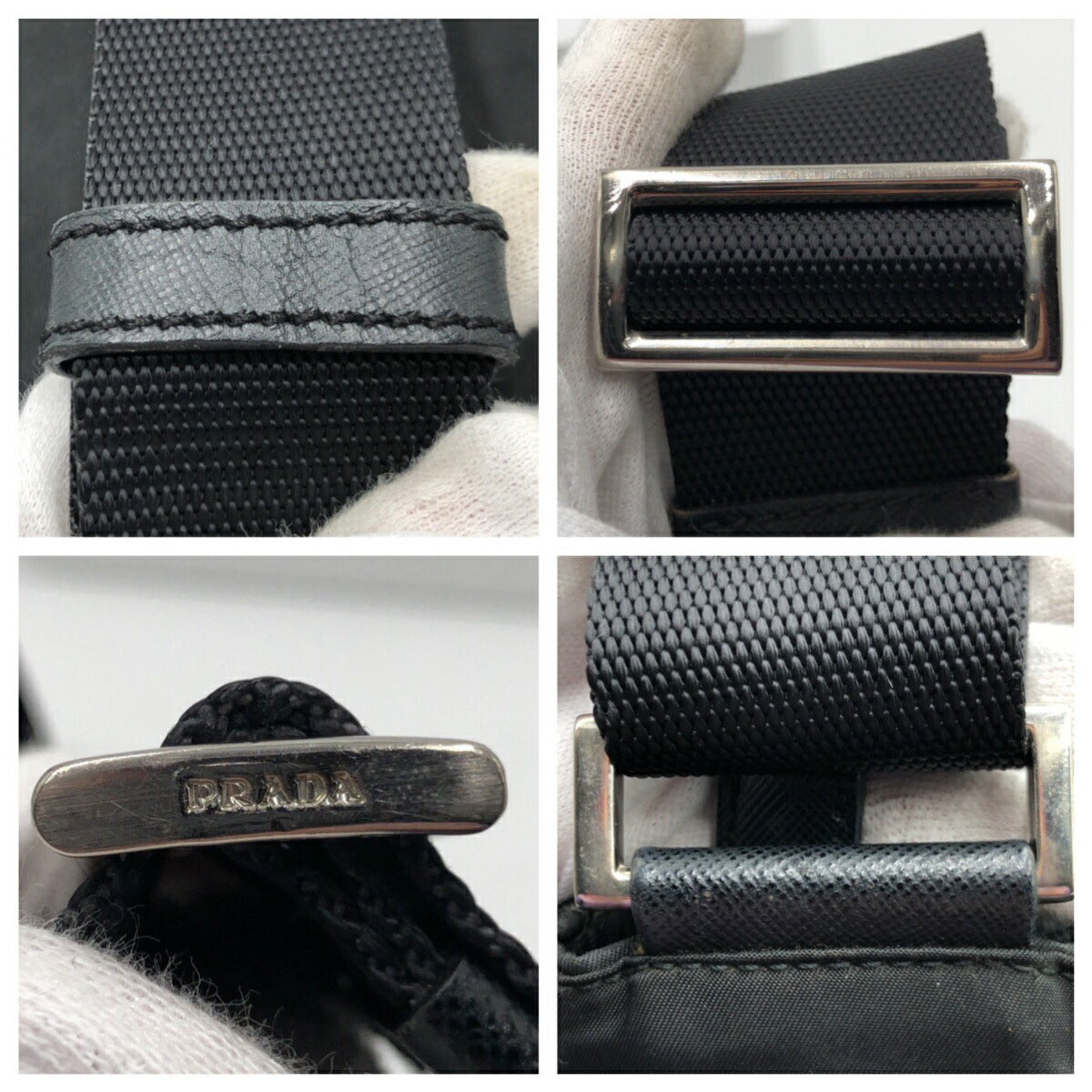 Prada Nylon Tessuto Logo Messenger Bag