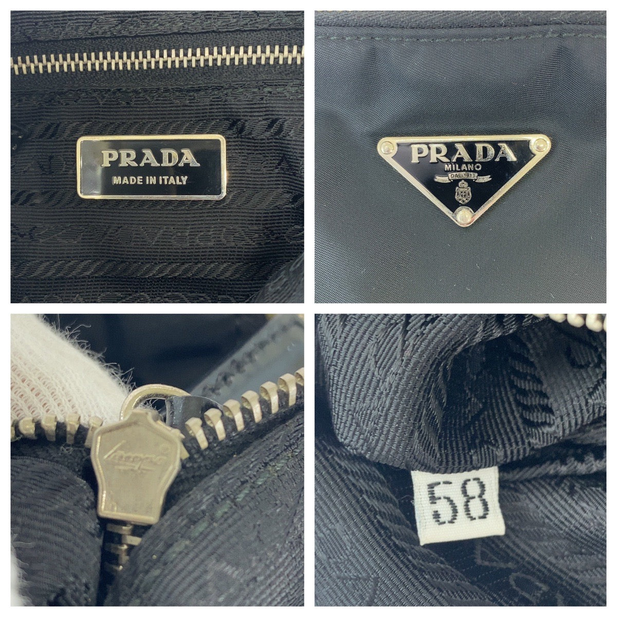 Prada Nylon Tessuto Triangle Logo Plate Shoulder Bag BT0332 in Very Good Condition