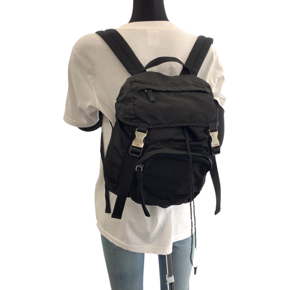 Prada Nylon Tessuto Logo Backpack