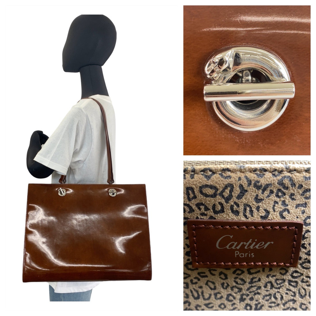 Cartier Panthere Enamel Tote Bag