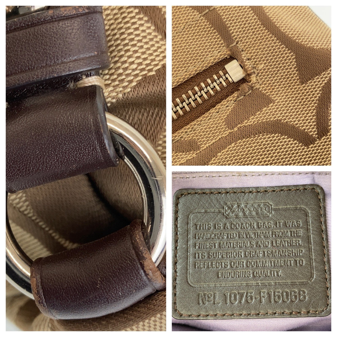 Coach Signature East West Canvas Shoulder Bag