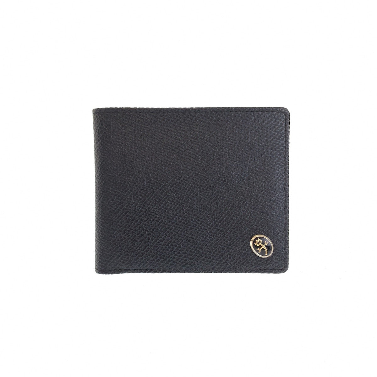 JC de Castelbajac Black Leather Compact Wallet