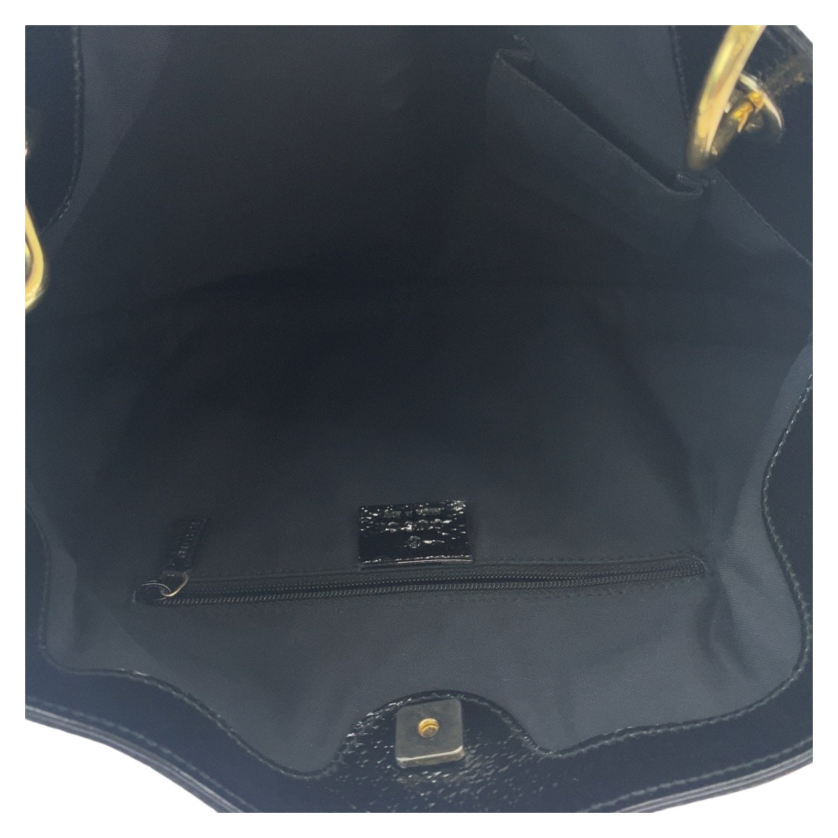 Gucci Black GG Canvas Leather Tote Bag