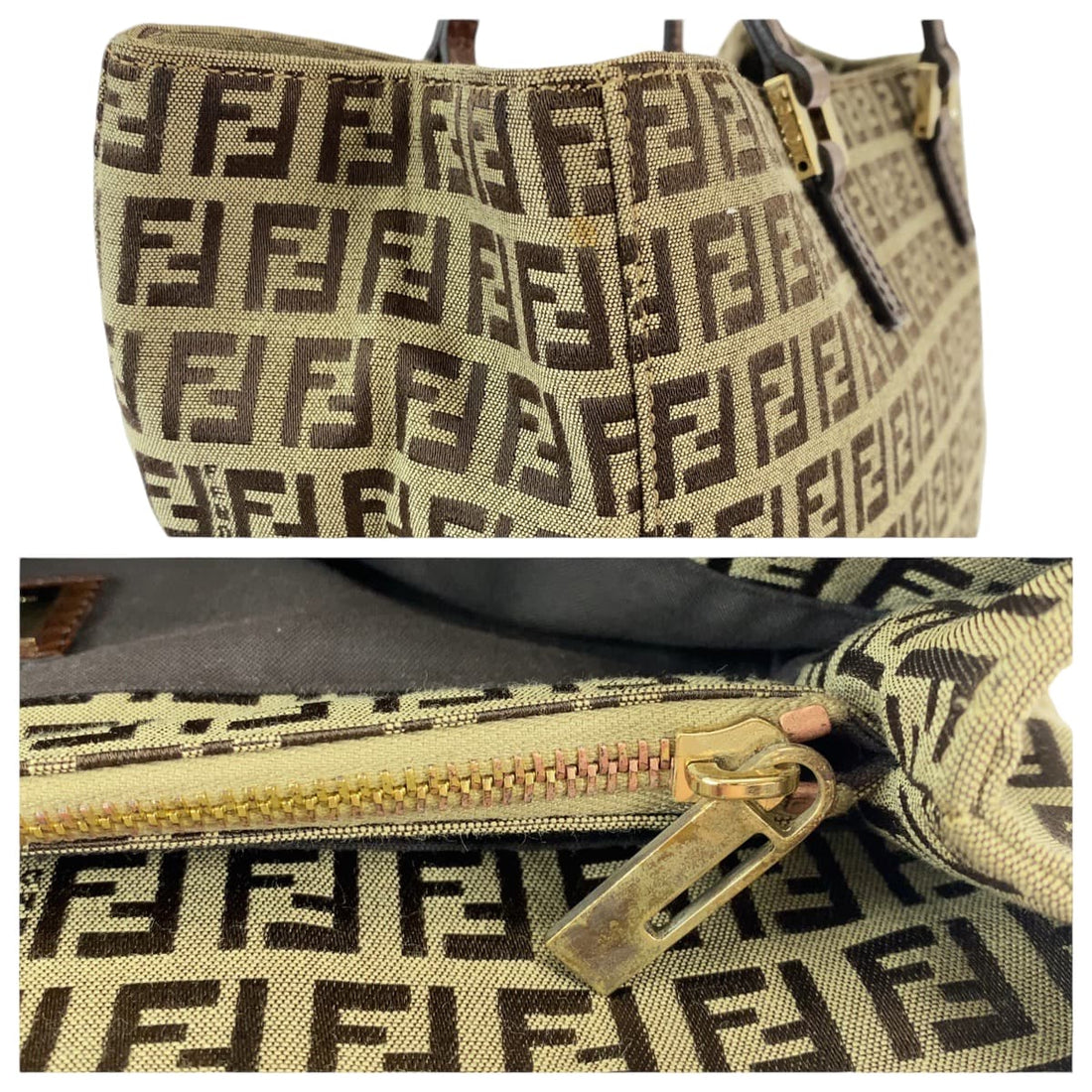 Fendi Zucchino Canvas Tote Bag in Very Good Condition