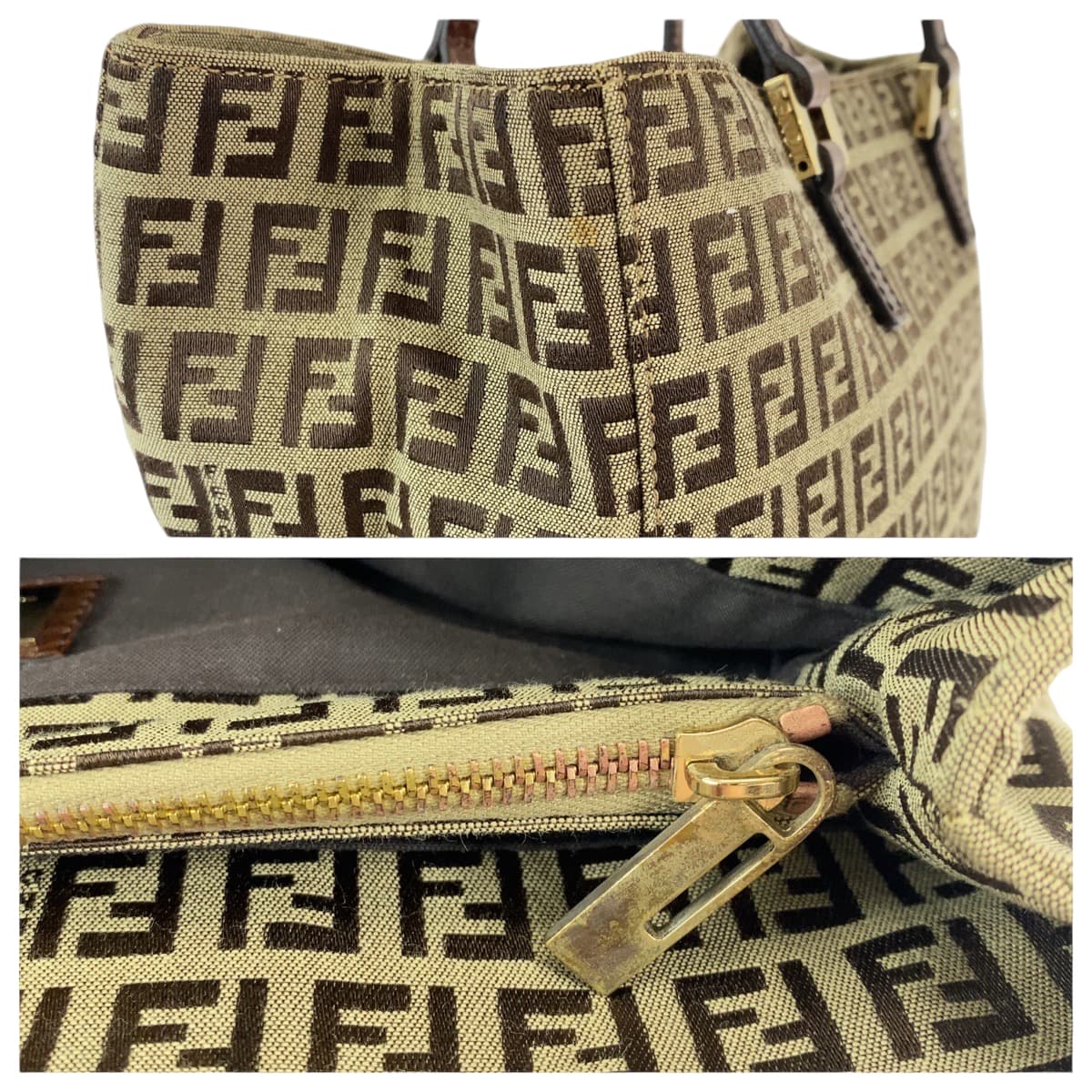 Fendi Zucchino Canvas Tote Bag 408379 in Very Good Condition