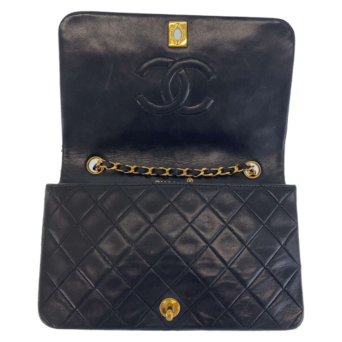 Chanel Vintage Matelasse Single Flap Lambskin Crossbody