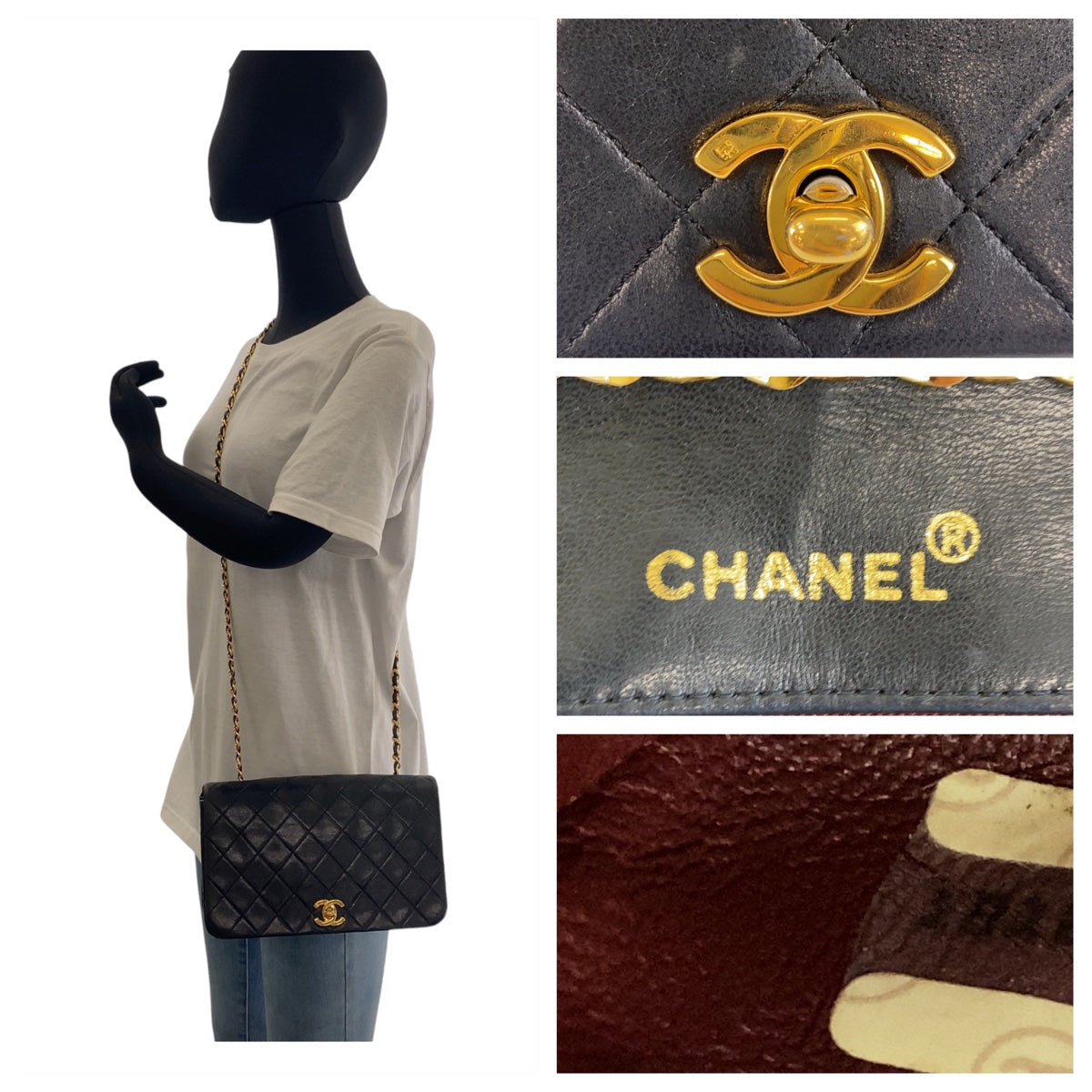 Chanel Vintage Matelasse Single Flap Lambskin Crossbody