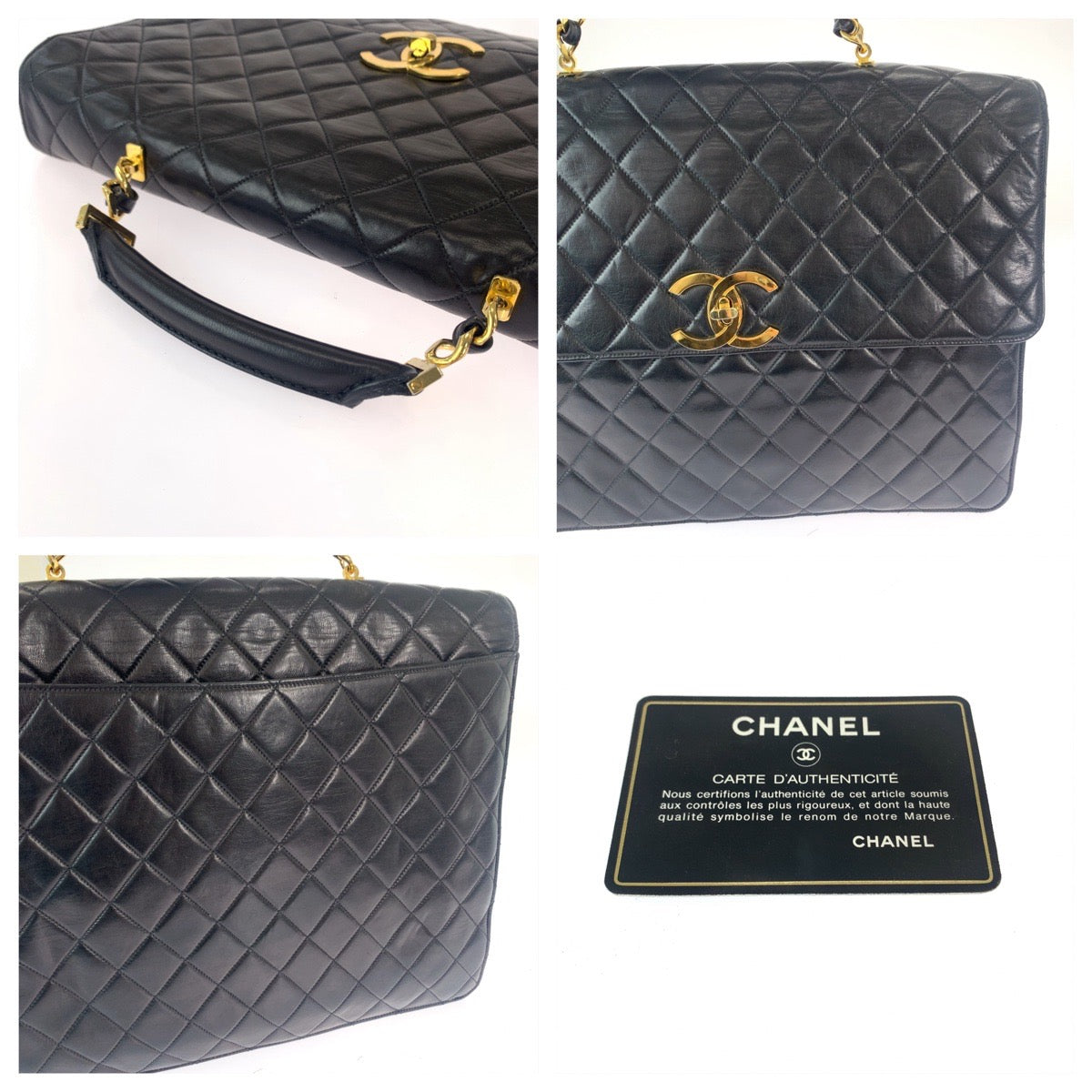 Chanel Lambskin Matelasse Coco Mark Briefcase