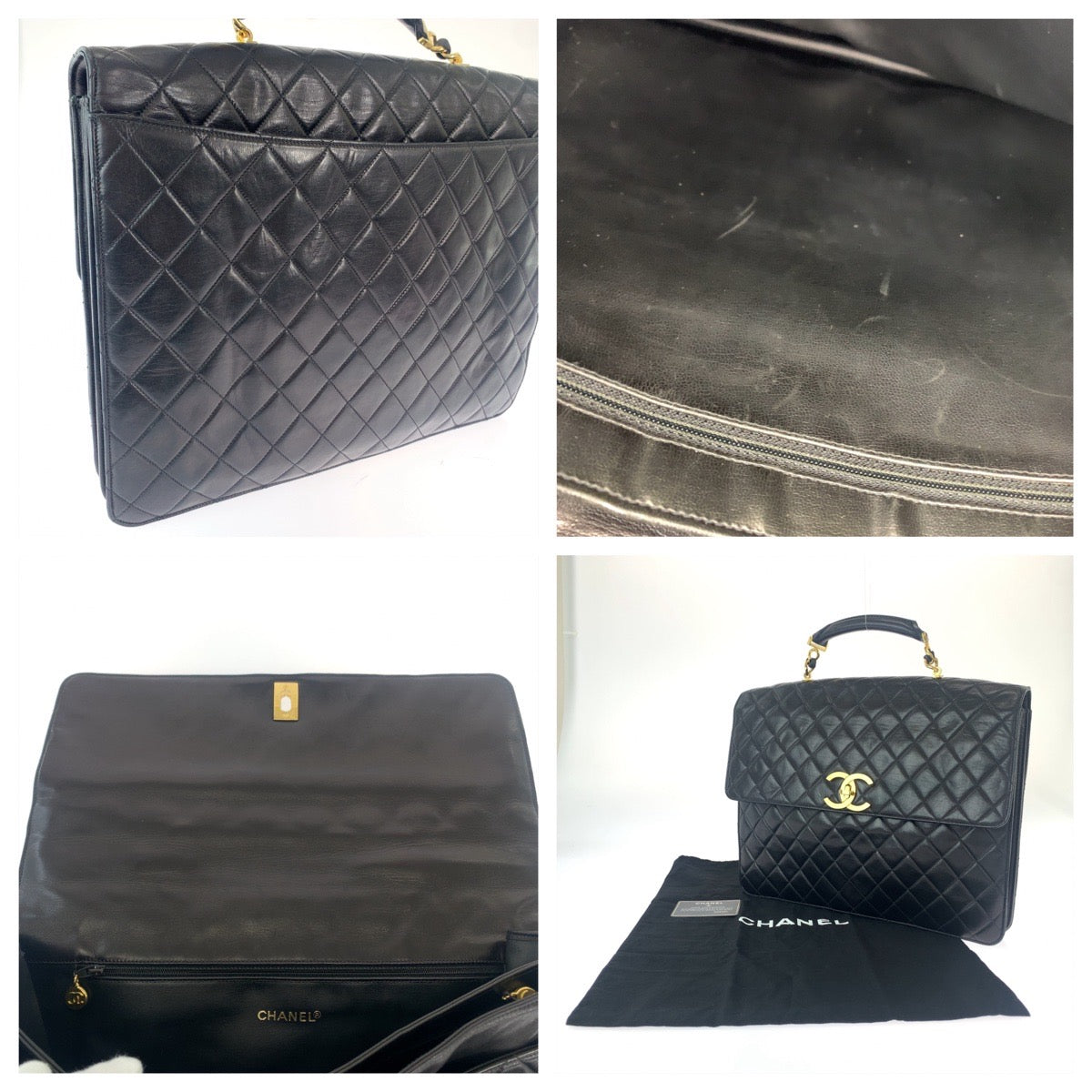 Chanel Lambskin Matelasse Coco Mark Briefcase