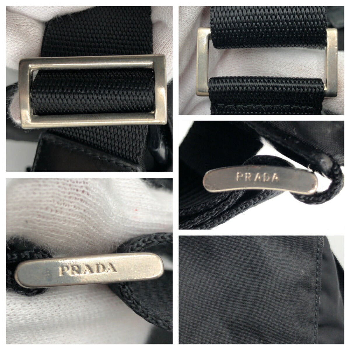 Prada Nylon Tessuto Triangle Logo Shoulder Bag