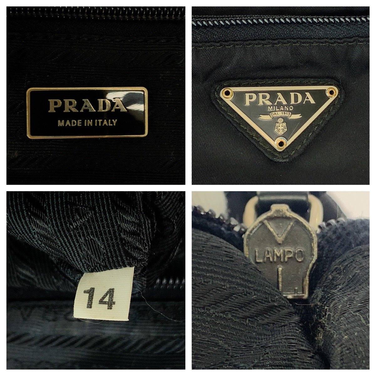 Prada Nylon Tessuto Triangle Logo Plate Shoulder Bag B10140 in Very Good Condition