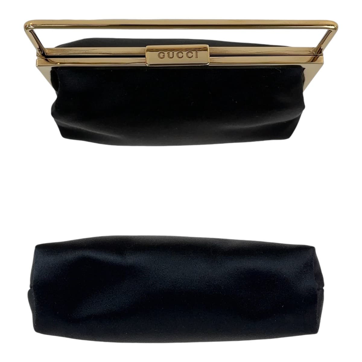 Gucci Vintage Black Satin Handbag Clutch 408394 in Great Condition