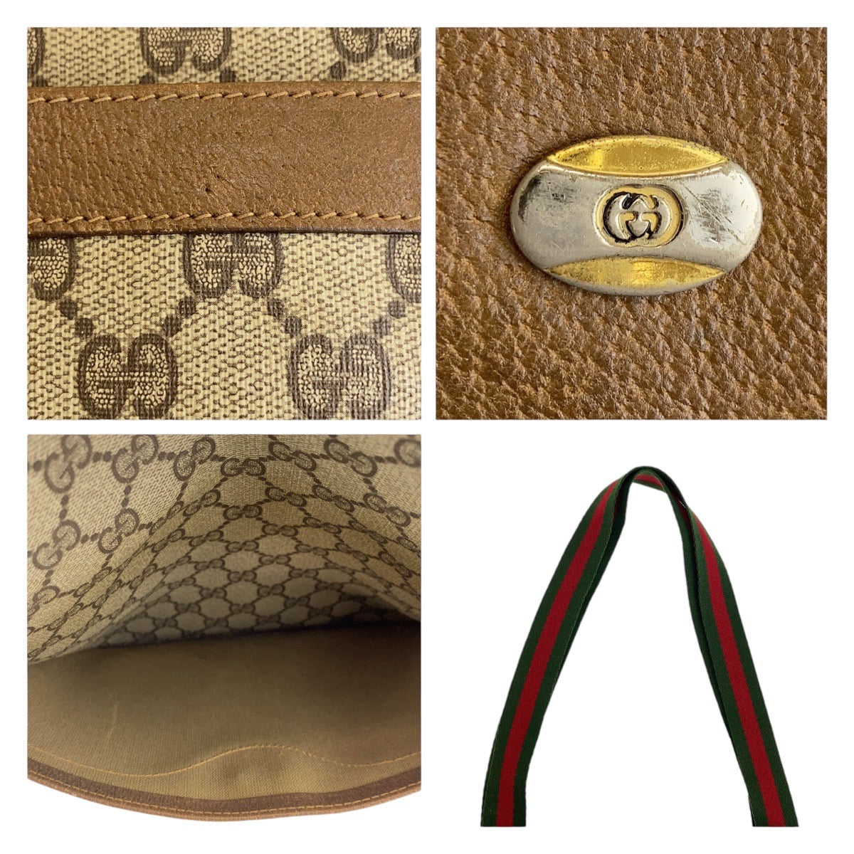 Gucci Vintage Sherry Line Tote Shoulder Bag