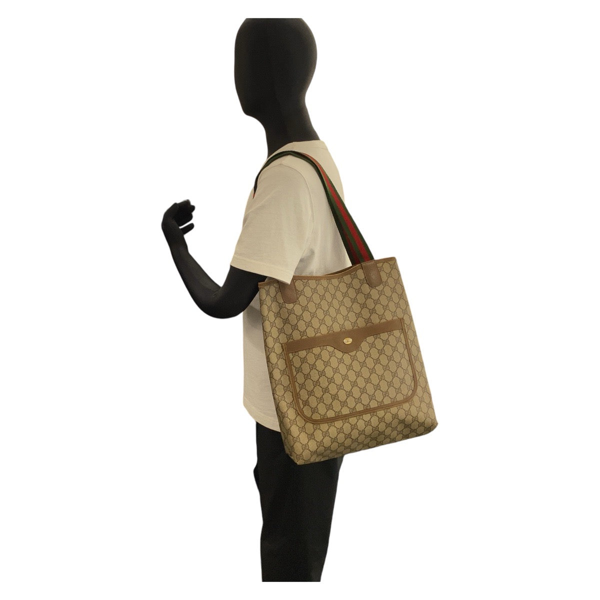 Gucci Vintage Sherry Line Tote Shoulder Bag