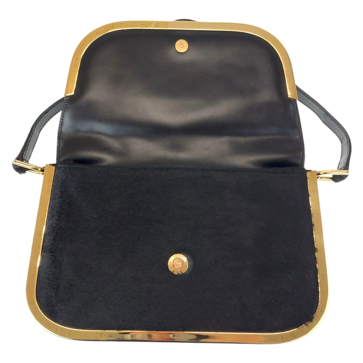 Gucci Vintage Black Gold Shoulder Bag